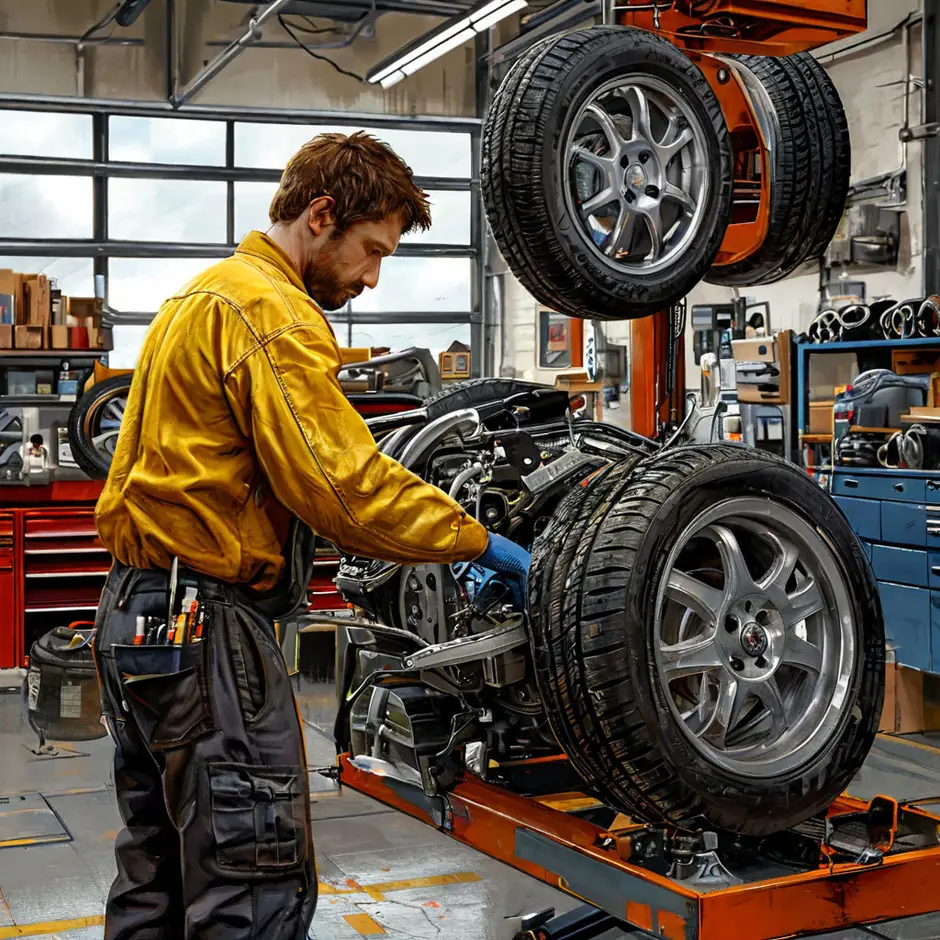 Выполнение шиномонтажа Renault Kangoo